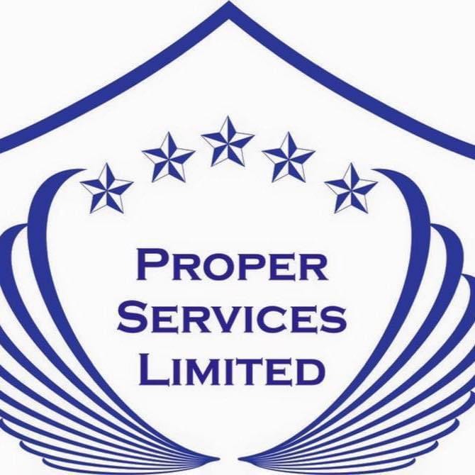 An image showcasing the wide range of services offered by Proper Services London. The services include Handyman services, Painting and Decorating, Floor installation, kitchen and bathroom refurbishment, Landscaping, Fencing installation and repair, Patio installation, garden clearance, jet wash services, and all cleaning services. A one-stop solution for all your home improvement needs.